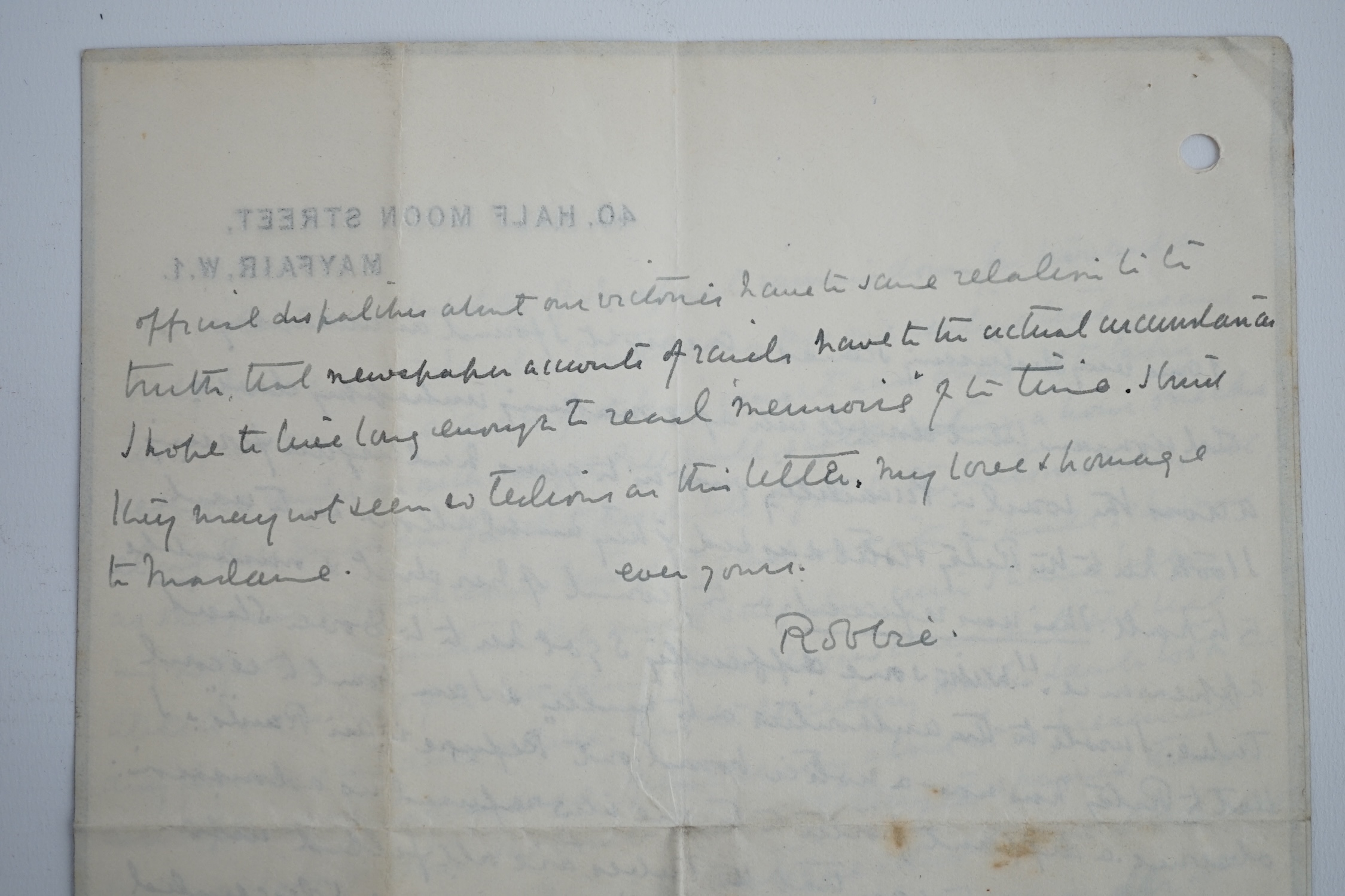 Robbie Ross (1869-1918), ALS to ‘Carlos’, 7 October 1917, 4 pp. Robbie Ross is best known for his relationship with and championing of Oscar Wilde